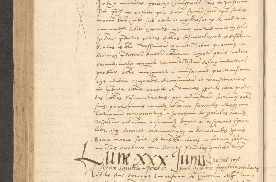 Zdjęcie nr 443 dla obiektu archiwalnego: Acta actorum causarum, sentenciarum et obligationum coram reverendo patre domino Thoma Roznowski canonico et reverendissimi in Christo patris et domini domini Patri Dei gratia Cracoviensis. Sabbato, 26 Octobris in ecclesiam suam solenniter recepti officialis generalis Cracoviensis dinita administratura, qua fungebatur post mortem reverendissimi olim felicis recordationis domini Joannis Choiecki episcopi Cracoviensis et Regni Polonie cancelarii anno presenti currenti videlicet 1538, die 11 Marcii Piotrcovie in comiciis celebratis circiter 23 horam defuncti sepulto corpore nona eiusdemque obsequiis X respective Aprilis peractis electo sub indictione XI, pontificatu vero sanctissimi in Christo patris et domini nostri domini Pauli divina providencia pape tercii foeliciter moderni, anno quarto, incepta felicibus auspiciis continuantur ordine processu infrascripto