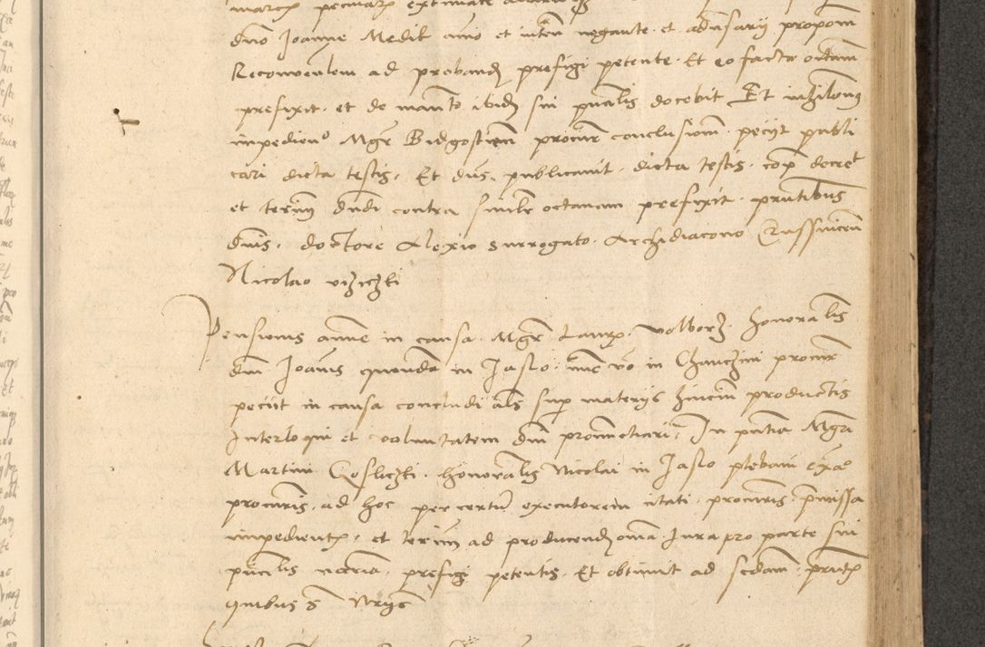 Zdjęcie nr 438 dla obiektu archiwalnego: Acta actorum causarum, sentenciarum et obligationum coram reverendo patre domino Thoma Roznowski canonico et reverendissimi in Christo patris et domini domini Patri Dei gratia Cracoviensis. Sabbato, 26 Octobris in ecclesiam suam solenniter recepti officialis generalis Cracoviensis dinita administratura, qua fungebatur post mortem reverendissimi olim felicis recordationis domini Joannis Choiecki episcopi Cracoviensis et Regni Polonie cancelarii anno presenti currenti videlicet 1538, die 11 Marcii Piotrcovie in comiciis celebratis circiter 23 horam defuncti sepulto corpore nona eiusdemque obsequiis X respective Aprilis peractis electo sub indictione XI, pontificatu vero sanctissimi in Christo patris et domini nostri domini Pauli divina providencia pape tercii foeliciter moderni, anno quarto, incepta felicibus auspiciis continuantur ordine processu infrascripto