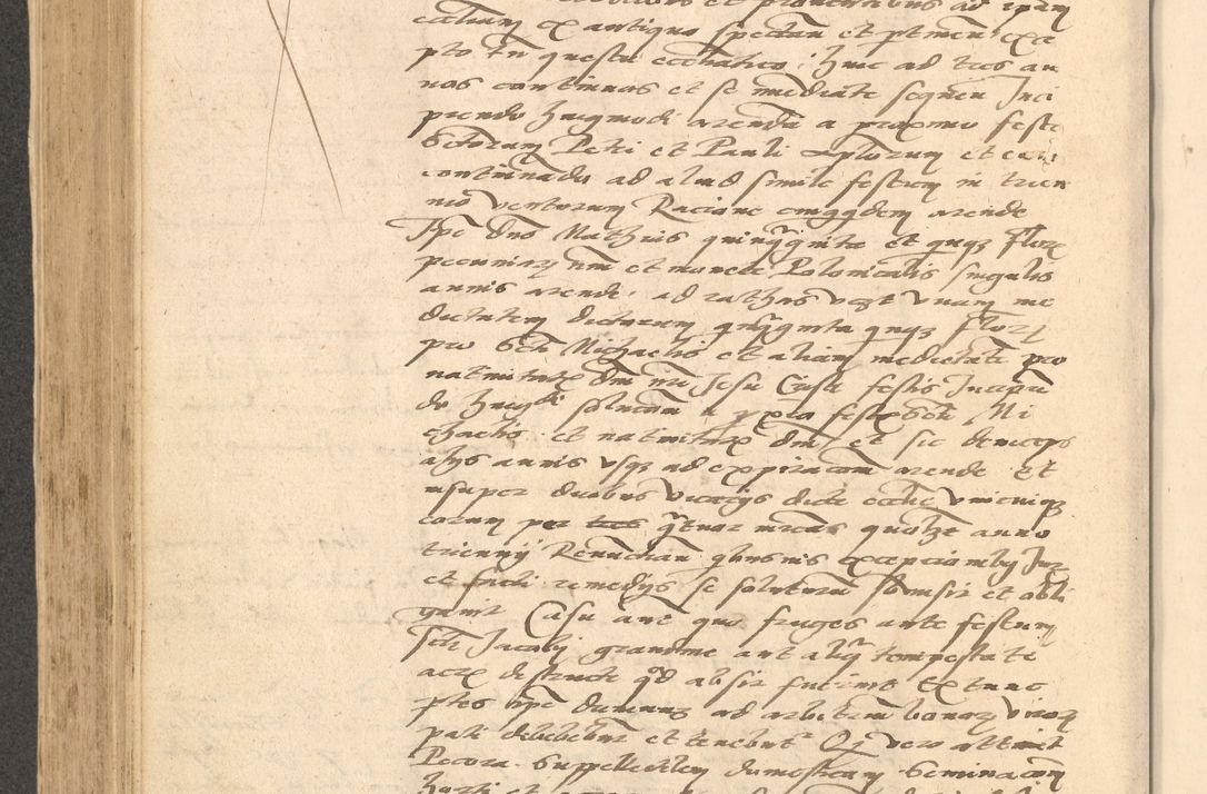 Zdjęcie nr 437 dla obiektu archiwalnego: Acta actorum causarum, sentenciarum et obligationum coram reverendo patre domino Thoma Roznowski canonico et reverendissimi in Christo patris et domini domini Patri Dei gratia Cracoviensis. Sabbato, 26 Octobris in ecclesiam suam solenniter recepti officialis generalis Cracoviensis dinita administratura, qua fungebatur post mortem reverendissimi olim felicis recordationis domini Joannis Choiecki episcopi Cracoviensis et Regni Polonie cancelarii anno presenti currenti videlicet 1538, die 11 Marcii Piotrcovie in comiciis celebratis circiter 23 horam defuncti sepulto corpore nona eiusdemque obsequiis X respective Aprilis peractis electo sub indictione XI, pontificatu vero sanctissimi in Christo patris et domini nostri domini Pauli divina providencia pape tercii foeliciter moderni, anno quarto, incepta felicibus auspiciis continuantur ordine processu infrascripto