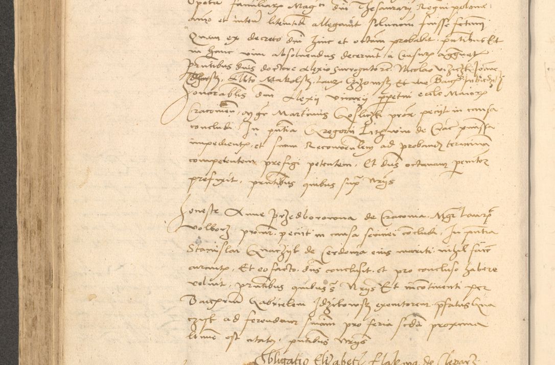 Zdjęcie nr 433 dla obiektu archiwalnego: Acta actorum causarum, sentenciarum et obligationum coram reverendo patre domino Thoma Roznowski canonico et reverendissimi in Christo patris et domini domini Patri Dei gratia Cracoviensis. Sabbato, 26 Octobris in ecclesiam suam solenniter recepti officialis generalis Cracoviensis dinita administratura, qua fungebatur post mortem reverendissimi olim felicis recordationis domini Joannis Choiecki episcopi Cracoviensis et Regni Polonie cancelarii anno presenti currenti videlicet 1538, die 11 Marcii Piotrcovie in comiciis celebratis circiter 23 horam defuncti sepulto corpore nona eiusdemque obsequiis X respective Aprilis peractis electo sub indictione XI, pontificatu vero sanctissimi in Christo patris et domini nostri domini Pauli divina providencia pape tercii foeliciter moderni, anno quarto, incepta felicibus auspiciis continuantur ordine processu infrascripto