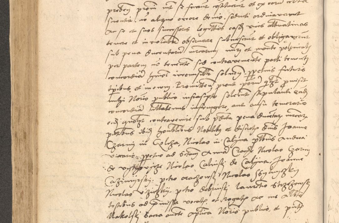 Zdjęcie nr 427 dla obiektu archiwalnego: Acta actorum causarum, sentenciarum et obligationum coram reverendo patre domino Thoma Roznowski canonico et reverendissimi in Christo patris et domini domini Patri Dei gratia Cracoviensis. Sabbato, 26 Octobris in ecclesiam suam solenniter recepti officialis generalis Cracoviensis dinita administratura, qua fungebatur post mortem reverendissimi olim felicis recordationis domini Joannis Choiecki episcopi Cracoviensis et Regni Polonie cancelarii anno presenti currenti videlicet 1538, die 11 Marcii Piotrcovie in comiciis celebratis circiter 23 horam defuncti sepulto corpore nona eiusdemque obsequiis X respective Aprilis peractis electo sub indictione XI, pontificatu vero sanctissimi in Christo patris et domini nostri domini Pauli divina providencia pape tercii foeliciter moderni, anno quarto, incepta felicibus auspiciis continuantur ordine processu infrascripto
