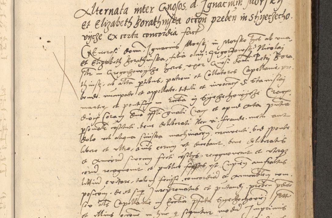 Zdjęcie nr 426 dla obiektu archiwalnego: Acta actorum causarum, sentenciarum et obligationum coram reverendo patre domino Thoma Roznowski canonico et reverendissimi in Christo patris et domini domini Patri Dei gratia Cracoviensis. Sabbato, 26 Octobris in ecclesiam suam solenniter recepti officialis generalis Cracoviensis dinita administratura, qua fungebatur post mortem reverendissimi olim felicis recordationis domini Joannis Choiecki episcopi Cracoviensis et Regni Polonie cancelarii anno presenti currenti videlicet 1538, die 11 Marcii Piotrcovie in comiciis celebratis circiter 23 horam defuncti sepulto corpore nona eiusdemque obsequiis X respective Aprilis peractis electo sub indictione XI, pontificatu vero sanctissimi in Christo patris et domini nostri domini Pauli divina providencia pape tercii foeliciter moderni, anno quarto, incepta felicibus auspiciis continuantur ordine processu infrascripto