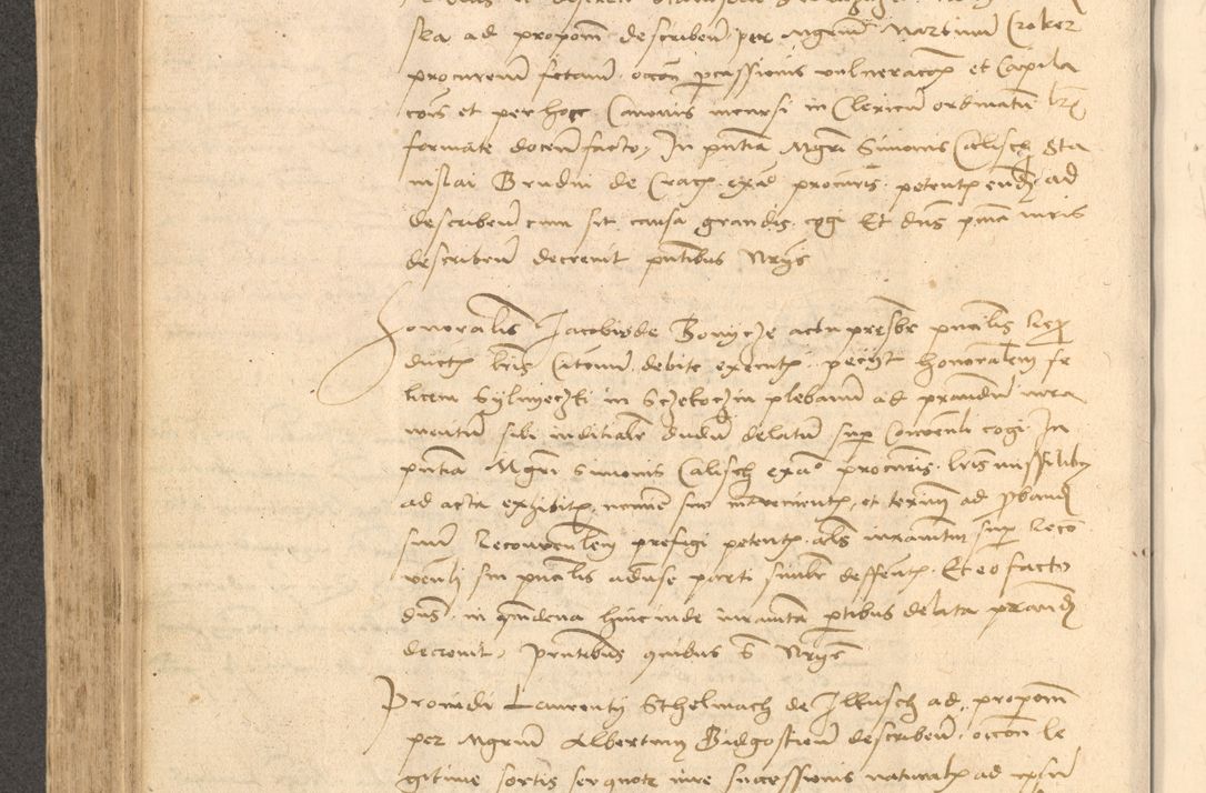 Zdjęcie nr 425 dla obiektu archiwalnego: Acta actorum causarum, sentenciarum et obligationum coram reverendo patre domino Thoma Roznowski canonico et reverendissimi in Christo patris et domini domini Patri Dei gratia Cracoviensis. Sabbato, 26 Octobris in ecclesiam suam solenniter recepti officialis generalis Cracoviensis dinita administratura, qua fungebatur post mortem reverendissimi olim felicis recordationis domini Joannis Choiecki episcopi Cracoviensis et Regni Polonie cancelarii anno presenti currenti videlicet 1538, die 11 Marcii Piotrcovie in comiciis celebratis circiter 23 horam defuncti sepulto corpore nona eiusdemque obsequiis X respective Aprilis peractis electo sub indictione XI, pontificatu vero sanctissimi in Christo patris et domini nostri domini Pauli divina providencia pape tercii foeliciter moderni, anno quarto, incepta felicibus auspiciis continuantur ordine processu infrascripto