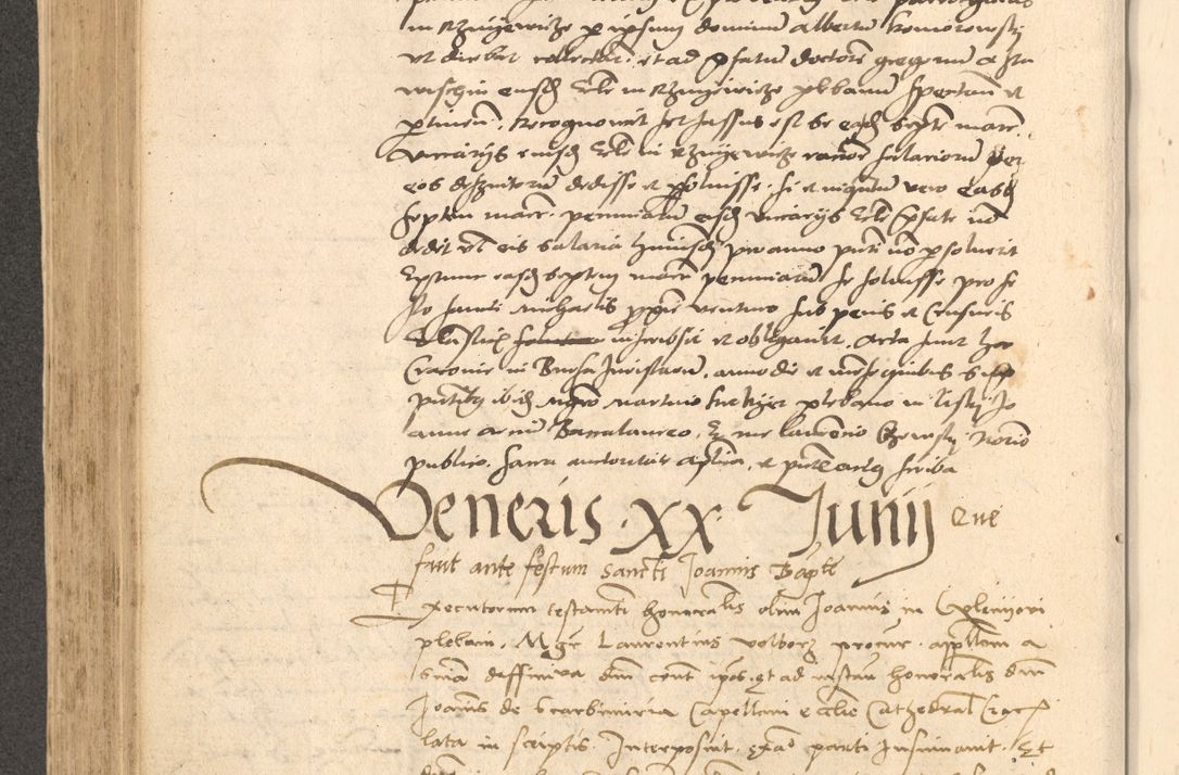 Zdjęcie nr 423 dla obiektu archiwalnego: Acta actorum causarum, sentenciarum et obligationum coram reverendo patre domino Thoma Roznowski canonico et reverendissimi in Christo patris et domini domini Patri Dei gratia Cracoviensis. Sabbato, 26 Octobris in ecclesiam suam solenniter recepti officialis generalis Cracoviensis dinita administratura, qua fungebatur post mortem reverendissimi olim felicis recordationis domini Joannis Choiecki episcopi Cracoviensis et Regni Polonie cancelarii anno presenti currenti videlicet 1538, die 11 Marcii Piotrcovie in comiciis celebratis circiter 23 horam defuncti sepulto corpore nona eiusdemque obsequiis X respective Aprilis peractis electo sub indictione XI, pontificatu vero sanctissimi in Christo patris et domini nostri domini Pauli divina providencia pape tercii foeliciter moderni, anno quarto, incepta felicibus auspiciis continuantur ordine processu infrascripto