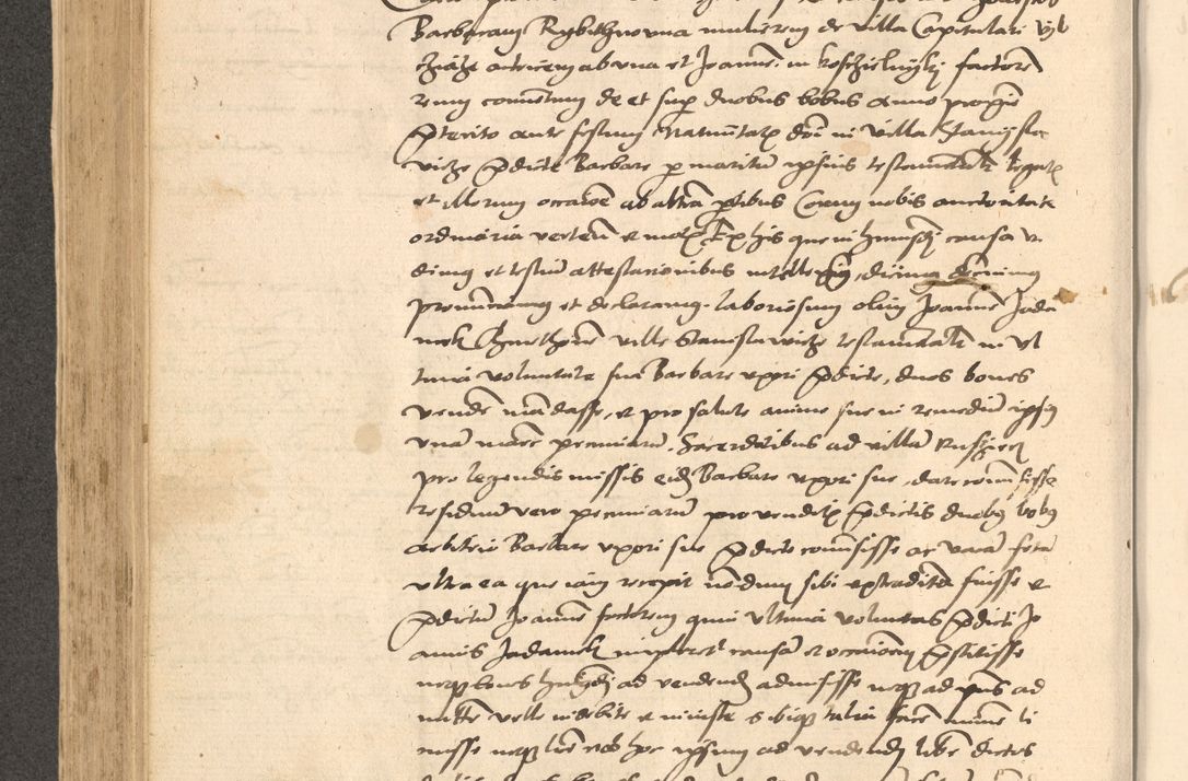 Zdjęcie nr 397 dla obiektu archiwalnego: Acta actorum causarum, sentenciarum et obligationum coram reverendo patre domino Thoma Roznowski canonico et reverendissimi in Christo patris et domini domini Patri Dei gratia Cracoviensis. Sabbato, 26 Octobris in ecclesiam suam solenniter recepti officialis generalis Cracoviensis dinita administratura, qua fungebatur post mortem reverendissimi olim felicis recordationis domini Joannis Choiecki episcopi Cracoviensis et Regni Polonie cancelarii anno presenti currenti videlicet 1538, die 11 Marcii Piotrcovie in comiciis celebratis circiter 23 horam defuncti sepulto corpore nona eiusdemque obsequiis X respective Aprilis peractis electo sub indictione XI, pontificatu vero sanctissimi in Christo patris et domini nostri domini Pauli divina providencia pape tercii foeliciter moderni, anno quarto, incepta felicibus auspiciis continuantur ordine processu infrascripto