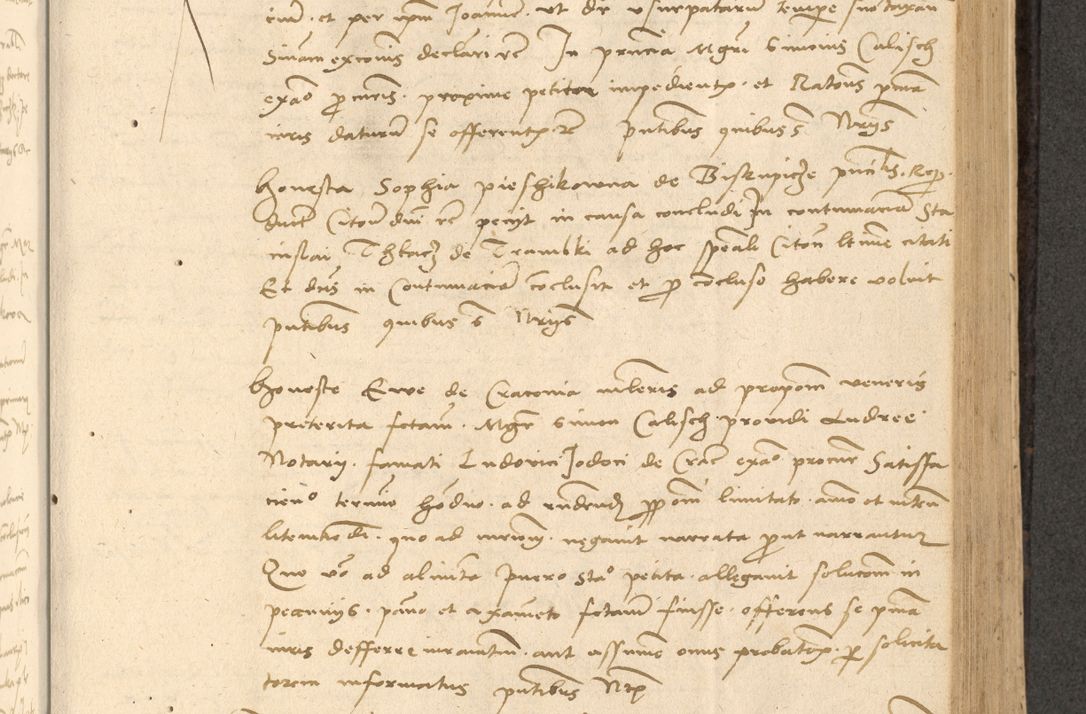 Zdjęcie nr 378 dla obiektu archiwalnego: Acta actorum causarum, sentenciarum et obligationum coram reverendo patre domino Thoma Roznowski canonico et reverendissimi in Christo patris et domini domini Patri Dei gratia Cracoviensis. Sabbato, 26 Octobris in ecclesiam suam solenniter recepti officialis generalis Cracoviensis dinita administratura, qua fungebatur post mortem reverendissimi olim felicis recordationis domini Joannis Choiecki episcopi Cracoviensis et Regni Polonie cancelarii anno presenti currenti videlicet 1538, die 11 Marcii Piotrcovie in comiciis celebratis circiter 23 horam defuncti sepulto corpore nona eiusdemque obsequiis X respective Aprilis peractis electo sub indictione XI, pontificatu vero sanctissimi in Christo patris et domini nostri domini Pauli divina providencia pape tercii foeliciter moderni, anno quarto, incepta felicibus auspiciis continuantur ordine processu infrascripto