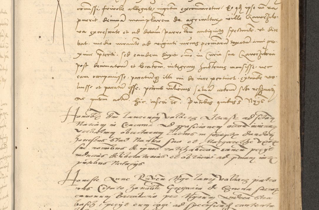 Zdjęcie nr 374 dla obiektu archiwalnego: Acta actorum causarum, sentenciarum et obligationum coram reverendo patre domino Thoma Roznowski canonico et reverendissimi in Christo patris et domini domini Patri Dei gratia Cracoviensis. Sabbato, 26 Octobris in ecclesiam suam solenniter recepti officialis generalis Cracoviensis dinita administratura, qua fungebatur post mortem reverendissimi olim felicis recordationis domini Joannis Choiecki episcopi Cracoviensis et Regni Polonie cancelarii anno presenti currenti videlicet 1538, die 11 Marcii Piotrcovie in comiciis celebratis circiter 23 horam defuncti sepulto corpore nona eiusdemque obsequiis X respective Aprilis peractis electo sub indictione XI, pontificatu vero sanctissimi in Christo patris et domini nostri domini Pauli divina providencia pape tercii foeliciter moderni, anno quarto, incepta felicibus auspiciis continuantur ordine processu infrascripto