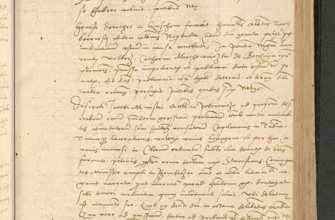 Zdjęcie nr 368 dla obiektu archiwalnego: Acta actorum causarum, sentenciarum et obligationum coram reverendo patre domino Thoma Roznowski canonico et reverendissimi in Christo patris et domini domini Patri Dei gratia Cracoviensis. Sabbato, 26 Octobris in ecclesiam suam solenniter recepti officialis generalis Cracoviensis dinita administratura, qua fungebatur post mortem reverendissimi olim felicis recordationis domini Joannis Choiecki episcopi Cracoviensis et Regni Polonie cancelarii anno presenti currenti videlicet 1538, die 11 Marcii Piotrcovie in comiciis celebratis circiter 23 horam defuncti sepulto corpore nona eiusdemque obsequiis X respective Aprilis peractis electo sub indictione XI, pontificatu vero sanctissimi in Christo patris et domini nostri domini Pauli divina providencia pape tercii foeliciter moderni, anno quarto, incepta felicibus auspiciis continuantur ordine processu infrascripto