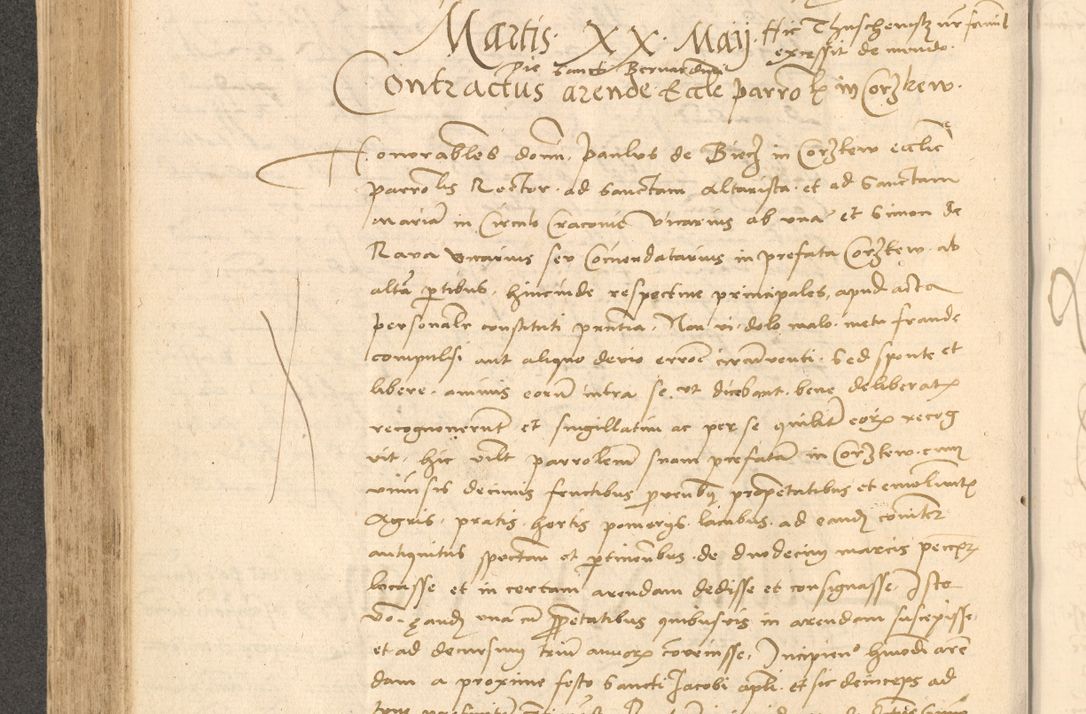 Zdjęcie nr 365 dla obiektu archiwalnego: Acta actorum causarum, sentenciarum et obligationum coram reverendo patre domino Thoma Roznowski canonico et reverendissimi in Christo patris et domini domini Patri Dei gratia Cracoviensis. Sabbato, 26 Octobris in ecclesiam suam solenniter recepti officialis generalis Cracoviensis dinita administratura, qua fungebatur post mortem reverendissimi olim felicis recordationis domini Joannis Choiecki episcopi Cracoviensis et Regni Polonie cancelarii anno presenti currenti videlicet 1538, die 11 Marcii Piotrcovie in comiciis celebratis circiter 23 horam defuncti sepulto corpore nona eiusdemque obsequiis X respective Aprilis peractis electo sub indictione XI, pontificatu vero sanctissimi in Christo patris et domini nostri domini Pauli divina providencia pape tercii foeliciter moderni, anno quarto, incepta felicibus auspiciis continuantur ordine processu infrascripto