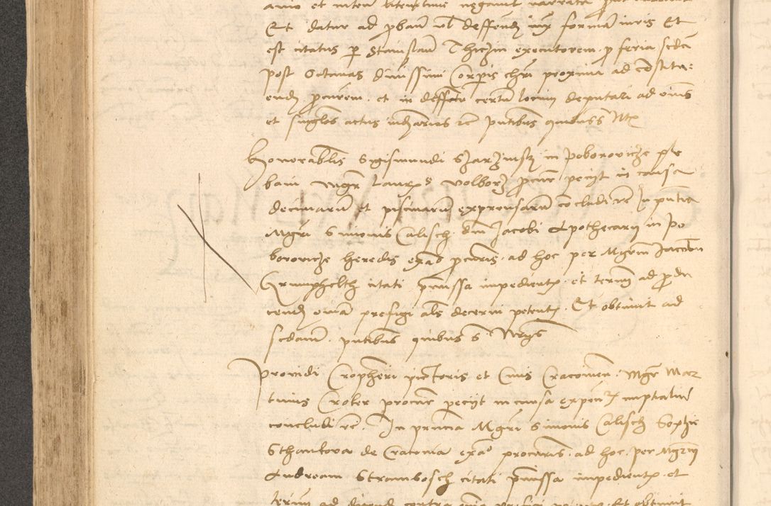 Zdjęcie nr 367 dla obiektu archiwalnego: Acta actorum causarum, sentenciarum et obligationum coram reverendo patre domino Thoma Roznowski canonico et reverendissimi in Christo patris et domini domini Patri Dei gratia Cracoviensis. Sabbato, 26 Octobris in ecclesiam suam solenniter recepti officialis generalis Cracoviensis dinita administratura, qua fungebatur post mortem reverendissimi olim felicis recordationis domini Joannis Choiecki episcopi Cracoviensis et Regni Polonie cancelarii anno presenti currenti videlicet 1538, die 11 Marcii Piotrcovie in comiciis celebratis circiter 23 horam defuncti sepulto corpore nona eiusdemque obsequiis X respective Aprilis peractis electo sub indictione XI, pontificatu vero sanctissimi in Christo patris et domini nostri domini Pauli divina providencia pape tercii foeliciter moderni, anno quarto, incepta felicibus auspiciis continuantur ordine processu infrascripto