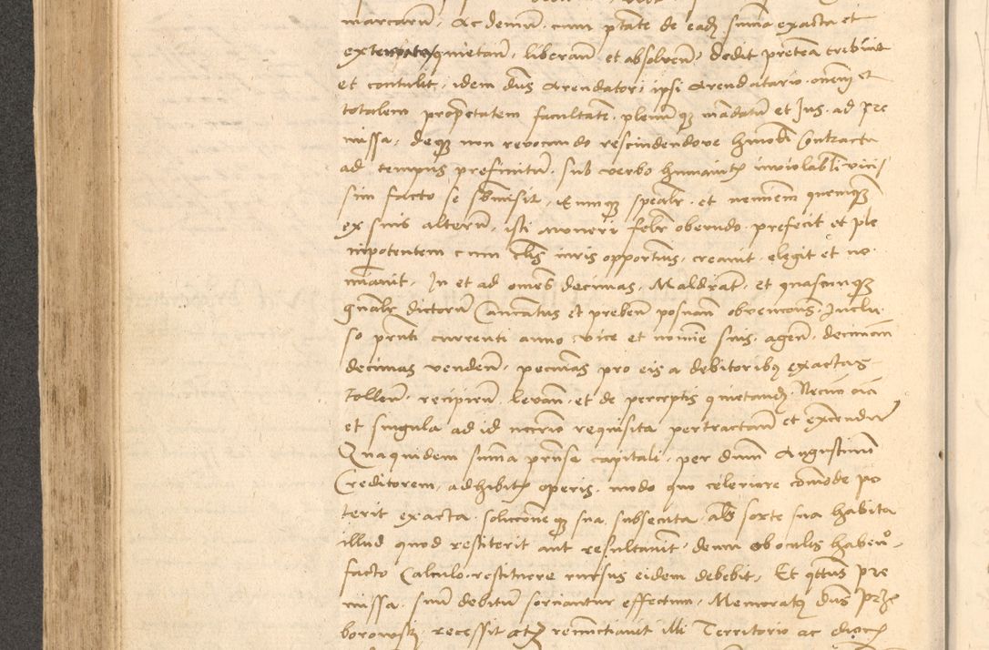 Zdjęcie nr 363 dla obiektu archiwalnego: Acta actorum causarum, sentenciarum et obligationum coram reverendo patre domino Thoma Roznowski canonico et reverendissimi in Christo patris et domini domini Patri Dei gratia Cracoviensis. Sabbato, 26 Octobris in ecclesiam suam solenniter recepti officialis generalis Cracoviensis dinita administratura, qua fungebatur post mortem reverendissimi olim felicis recordationis domini Joannis Choiecki episcopi Cracoviensis et Regni Polonie cancelarii anno presenti currenti videlicet 1538, die 11 Marcii Piotrcovie in comiciis celebratis circiter 23 horam defuncti sepulto corpore nona eiusdemque obsequiis X respective Aprilis peractis electo sub indictione XI, pontificatu vero sanctissimi in Christo patris et domini nostri domini Pauli divina providencia pape tercii foeliciter moderni, anno quarto, incepta felicibus auspiciis continuantur ordine processu infrascripto