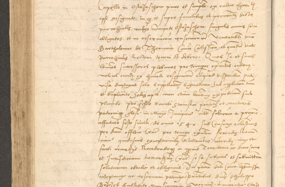 Zdjęcie nr 355 dla obiektu archiwalnego: Acta actorum causarum, sentenciarum et obligationum coram reverendo patre domino Thoma Roznowski canonico et reverendissimi in Christo patris et domini domini Patri Dei gratia Cracoviensis. Sabbato, 26 Octobris in ecclesiam suam solenniter recepti officialis generalis Cracoviensis dinita administratura, qua fungebatur post mortem reverendissimi olim felicis recordationis domini Joannis Choiecki episcopi Cracoviensis et Regni Polonie cancelarii anno presenti currenti videlicet 1538, die 11 Marcii Piotrcovie in comiciis celebratis circiter 23 horam defuncti sepulto corpore nona eiusdemque obsequiis X respective Aprilis peractis electo sub indictione XI, pontificatu vero sanctissimi in Christo patris et domini nostri domini Pauli divina providencia pape tercii foeliciter moderni, anno quarto, incepta felicibus auspiciis continuantur ordine processu infrascripto