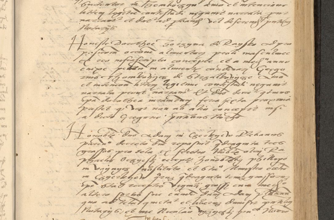 Zdjęcie nr 340 dla obiektu archiwalnego: Acta actorum causarum, sentenciarum et obligationum coram reverendo patre domino Thoma Roznowski canonico et reverendissimi in Christo patris et domini domini Patri Dei gratia Cracoviensis. Sabbato, 26 Octobris in ecclesiam suam solenniter recepti officialis generalis Cracoviensis dinita administratura, qua fungebatur post mortem reverendissimi olim felicis recordationis domini Joannis Choiecki episcopi Cracoviensis et Regni Polonie cancelarii anno presenti currenti videlicet 1538, die 11 Marcii Piotrcovie in comiciis celebratis circiter 23 horam defuncti sepulto corpore nona eiusdemque obsequiis X respective Aprilis peractis electo sub indictione XI, pontificatu vero sanctissimi in Christo patris et domini nostri domini Pauli divina providencia pape tercii foeliciter moderni, anno quarto, incepta felicibus auspiciis continuantur ordine processu infrascripto