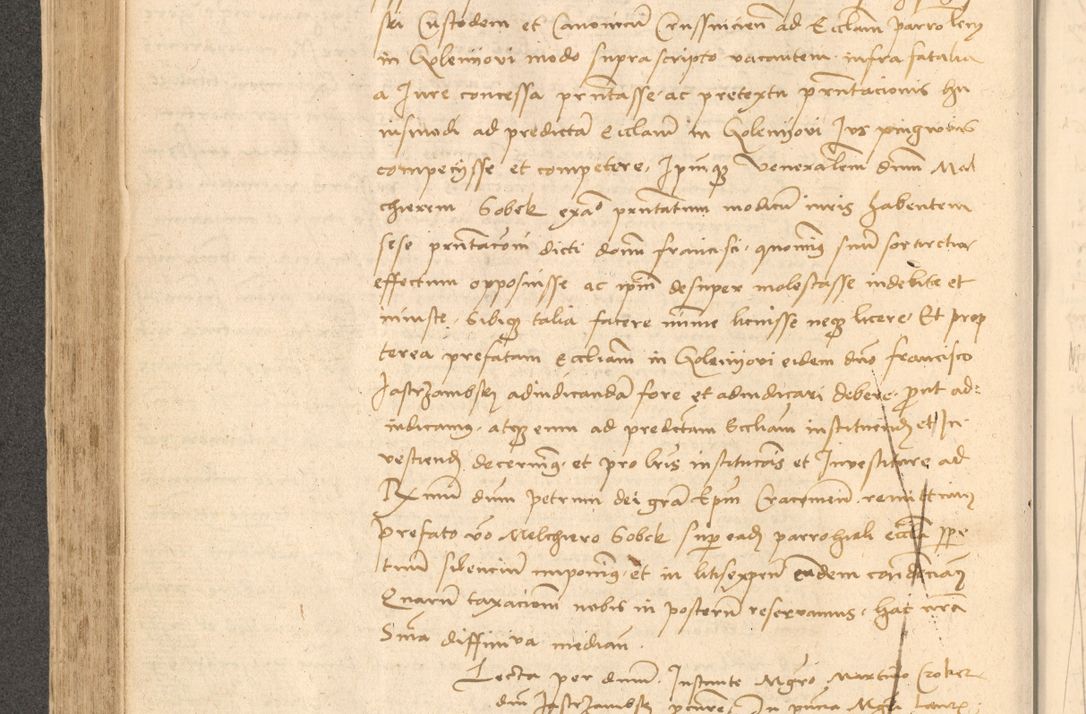 Zdjęcie nr 337 dla obiektu archiwalnego: Acta actorum causarum, sentenciarum et obligationum coram reverendo patre domino Thoma Roznowski canonico et reverendissimi in Christo patris et domini domini Patri Dei gratia Cracoviensis. Sabbato, 26 Octobris in ecclesiam suam solenniter recepti officialis generalis Cracoviensis dinita administratura, qua fungebatur post mortem reverendissimi olim felicis recordationis domini Joannis Choiecki episcopi Cracoviensis et Regni Polonie cancelarii anno presenti currenti videlicet 1538, die 11 Marcii Piotrcovie in comiciis celebratis circiter 23 horam defuncti sepulto corpore nona eiusdemque obsequiis X respective Aprilis peractis electo sub indictione XI, pontificatu vero sanctissimi in Christo patris et domini nostri domini Pauli divina providencia pape tercii foeliciter moderni, anno quarto, incepta felicibus auspiciis continuantur ordine processu infrascripto
