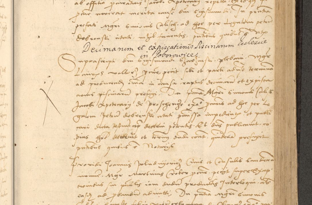 Zdjęcie nr 332 dla obiektu archiwalnego: Acta actorum causarum, sentenciarum et obligationum coram reverendo patre domino Thoma Roznowski canonico et reverendissimi in Christo patris et domini domini Patri Dei gratia Cracoviensis. Sabbato, 26 Octobris in ecclesiam suam solenniter recepti officialis generalis Cracoviensis dinita administratura, qua fungebatur post mortem reverendissimi olim felicis recordationis domini Joannis Choiecki episcopi Cracoviensis et Regni Polonie cancelarii anno presenti currenti videlicet 1538, die 11 Marcii Piotrcovie in comiciis celebratis circiter 23 horam defuncti sepulto corpore nona eiusdemque obsequiis X respective Aprilis peractis electo sub indictione XI, pontificatu vero sanctissimi in Christo patris et domini nostri domini Pauli divina providencia pape tercii foeliciter moderni, anno quarto, incepta felicibus auspiciis continuantur ordine processu infrascripto