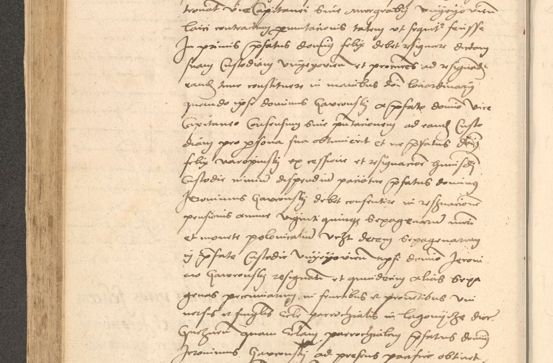 Zdjęcie nr 327 dla obiektu archiwalnego: Acta actorum causarum, sentenciarum et obligationum coram reverendo patre domino Thoma Roznowski canonico et reverendissimi in Christo patris et domini domini Patri Dei gratia Cracoviensis. Sabbato, 26 Octobris in ecclesiam suam solenniter recepti officialis generalis Cracoviensis dinita administratura, qua fungebatur post mortem reverendissimi olim felicis recordationis domini Joannis Choiecki episcopi Cracoviensis et Regni Polonie cancelarii anno presenti currenti videlicet 1538, die 11 Marcii Piotrcovie in comiciis celebratis circiter 23 horam defuncti sepulto corpore nona eiusdemque obsequiis X respective Aprilis peractis electo sub indictione XI, pontificatu vero sanctissimi in Christo patris et domini nostri domini Pauli divina providencia pape tercii foeliciter moderni, anno quarto, incepta felicibus auspiciis continuantur ordine processu infrascripto