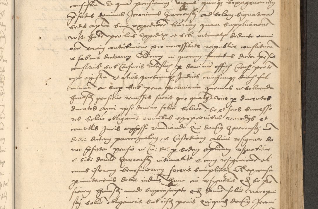 Zdjęcie nr 328 dla obiektu archiwalnego: Acta actorum causarum, sentenciarum et obligationum coram reverendo patre domino Thoma Roznowski canonico et reverendissimi in Christo patris et domini domini Patri Dei gratia Cracoviensis. Sabbato, 26 Octobris in ecclesiam suam solenniter recepti officialis generalis Cracoviensis dinita administratura, qua fungebatur post mortem reverendissimi olim felicis recordationis domini Joannis Choiecki episcopi Cracoviensis et Regni Polonie cancelarii anno presenti currenti videlicet 1538, die 11 Marcii Piotrcovie in comiciis celebratis circiter 23 horam defuncti sepulto corpore nona eiusdemque obsequiis X respective Aprilis peractis electo sub indictione XI, pontificatu vero sanctissimi in Christo patris et domini nostri domini Pauli divina providencia pape tercii foeliciter moderni, anno quarto, incepta felicibus auspiciis continuantur ordine processu infrascripto