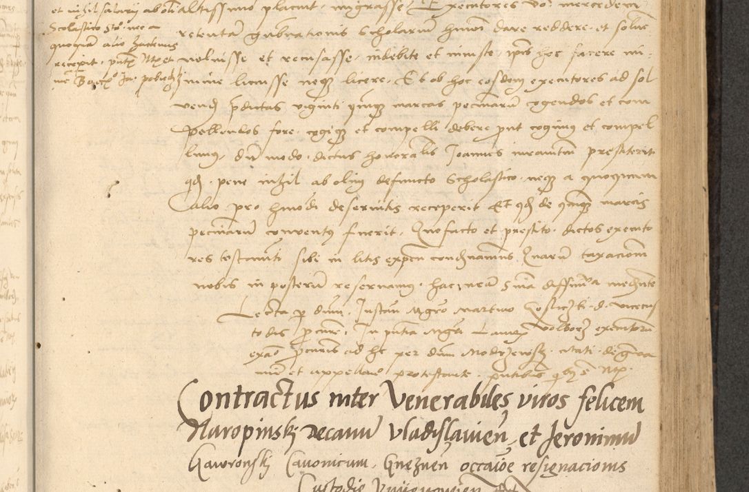 Zdjęcie nr 326 dla obiektu archiwalnego: Acta actorum causarum, sentenciarum et obligationum coram reverendo patre domino Thoma Roznowski canonico et reverendissimi in Christo patris et domini domini Patri Dei gratia Cracoviensis. Sabbato, 26 Octobris in ecclesiam suam solenniter recepti officialis generalis Cracoviensis dinita administratura, qua fungebatur post mortem reverendissimi olim felicis recordationis domini Joannis Choiecki episcopi Cracoviensis et Regni Polonie cancelarii anno presenti currenti videlicet 1538, die 11 Marcii Piotrcovie in comiciis celebratis circiter 23 horam defuncti sepulto corpore nona eiusdemque obsequiis X respective Aprilis peractis electo sub indictione XI, pontificatu vero sanctissimi in Christo patris et domini nostri domini Pauli divina providencia pape tercii foeliciter moderni, anno quarto, incepta felicibus auspiciis continuantur ordine processu infrascripto