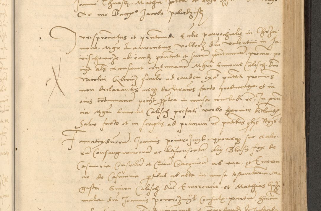 Zdjęcie nr 322 dla obiektu archiwalnego: Acta actorum causarum, sentenciarum et obligationum coram reverendo patre domino Thoma Roznowski canonico et reverendissimi in Christo patris et domini domini Patri Dei gratia Cracoviensis. Sabbato, 26 Octobris in ecclesiam suam solenniter recepti officialis generalis Cracoviensis dinita administratura, qua fungebatur post mortem reverendissimi olim felicis recordationis domini Joannis Choiecki episcopi Cracoviensis et Regni Polonie cancelarii anno presenti currenti videlicet 1538, die 11 Marcii Piotrcovie in comiciis celebratis circiter 23 horam defuncti sepulto corpore nona eiusdemque obsequiis X respective Aprilis peractis electo sub indictione XI, pontificatu vero sanctissimi in Christo patris et domini nostri domini Pauli divina providencia pape tercii foeliciter moderni, anno quarto, incepta felicibus auspiciis continuantur ordine processu infrascripto