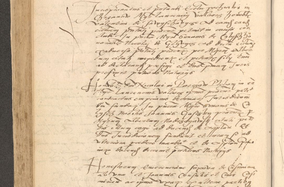 Zdjęcie nr 319 dla obiektu archiwalnego: Acta actorum causarum, sentenciarum et obligationum coram reverendo patre domino Thoma Roznowski canonico et reverendissimi in Christo patris et domini domini Patri Dei gratia Cracoviensis. Sabbato, 26 Octobris in ecclesiam suam solenniter recepti officialis generalis Cracoviensis dinita administratura, qua fungebatur post mortem reverendissimi olim felicis recordationis domini Joannis Choiecki episcopi Cracoviensis et Regni Polonie cancelarii anno presenti currenti videlicet 1538, die 11 Marcii Piotrcovie in comiciis celebratis circiter 23 horam defuncti sepulto corpore nona eiusdemque obsequiis X respective Aprilis peractis electo sub indictione XI, pontificatu vero sanctissimi in Christo patris et domini nostri domini Pauli divina providencia pape tercii foeliciter moderni, anno quarto, incepta felicibus auspiciis continuantur ordine processu infrascripto