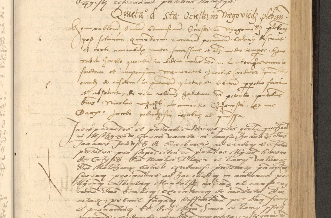 Zdjęcie nr 320 dla obiektu archiwalnego: Acta actorum causarum, sentenciarum et obligationum coram reverendo patre domino Thoma Roznowski canonico et reverendissimi in Christo patris et domini domini Patri Dei gratia Cracoviensis. Sabbato, 26 Octobris in ecclesiam suam solenniter recepti officialis generalis Cracoviensis dinita administratura, qua fungebatur post mortem reverendissimi olim felicis recordationis domini Joannis Choiecki episcopi Cracoviensis et Regni Polonie cancelarii anno presenti currenti videlicet 1538, die 11 Marcii Piotrcovie in comiciis celebratis circiter 23 horam defuncti sepulto corpore nona eiusdemque obsequiis X respective Aprilis peractis electo sub indictione XI, pontificatu vero sanctissimi in Christo patris et domini nostri domini Pauli divina providencia pape tercii foeliciter moderni, anno quarto, incepta felicibus auspiciis continuantur ordine processu infrascripto