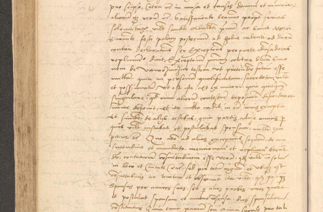 Zdjęcie nr 317 dla obiektu archiwalnego: Acta actorum causarum, sentenciarum et obligationum coram reverendo patre domino Thoma Roznowski canonico et reverendissimi in Christo patris et domini domini Patri Dei gratia Cracoviensis. Sabbato, 26 Octobris in ecclesiam suam solenniter recepti officialis generalis Cracoviensis dinita administratura, qua fungebatur post mortem reverendissimi olim felicis recordationis domini Joannis Choiecki episcopi Cracoviensis et Regni Polonie cancelarii anno presenti currenti videlicet 1538, die 11 Marcii Piotrcovie in comiciis celebratis circiter 23 horam defuncti sepulto corpore nona eiusdemque obsequiis X respective Aprilis peractis electo sub indictione XI, pontificatu vero sanctissimi in Christo patris et domini nostri domini Pauli divina providencia pape tercii foeliciter moderni, anno quarto, incepta felicibus auspiciis continuantur ordine processu infrascripto