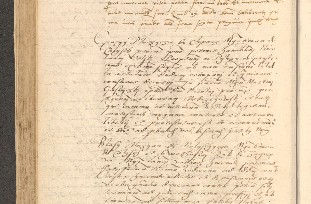 Zdjęcie nr 299 dla obiektu archiwalnego: Acta actorum causarum, sentenciarum et obligationum coram reverendo patre domino Thoma Roznowski canonico et reverendissimi in Christo patris et domini domini Patri Dei gratia Cracoviensis. Sabbato, 26 Octobris in ecclesiam suam solenniter recepti officialis generalis Cracoviensis dinita administratura, qua fungebatur post mortem reverendissimi olim felicis recordationis domini Joannis Choiecki episcopi Cracoviensis et Regni Polonie cancelarii anno presenti currenti videlicet 1538, die 11 Marcii Piotrcovie in comiciis celebratis circiter 23 horam defuncti sepulto corpore nona eiusdemque obsequiis X respective Aprilis peractis electo sub indictione XI, pontificatu vero sanctissimi in Christo patris et domini nostri domini Pauli divina providencia pape tercii foeliciter moderni, anno quarto, incepta felicibus auspiciis continuantur ordine processu infrascripto