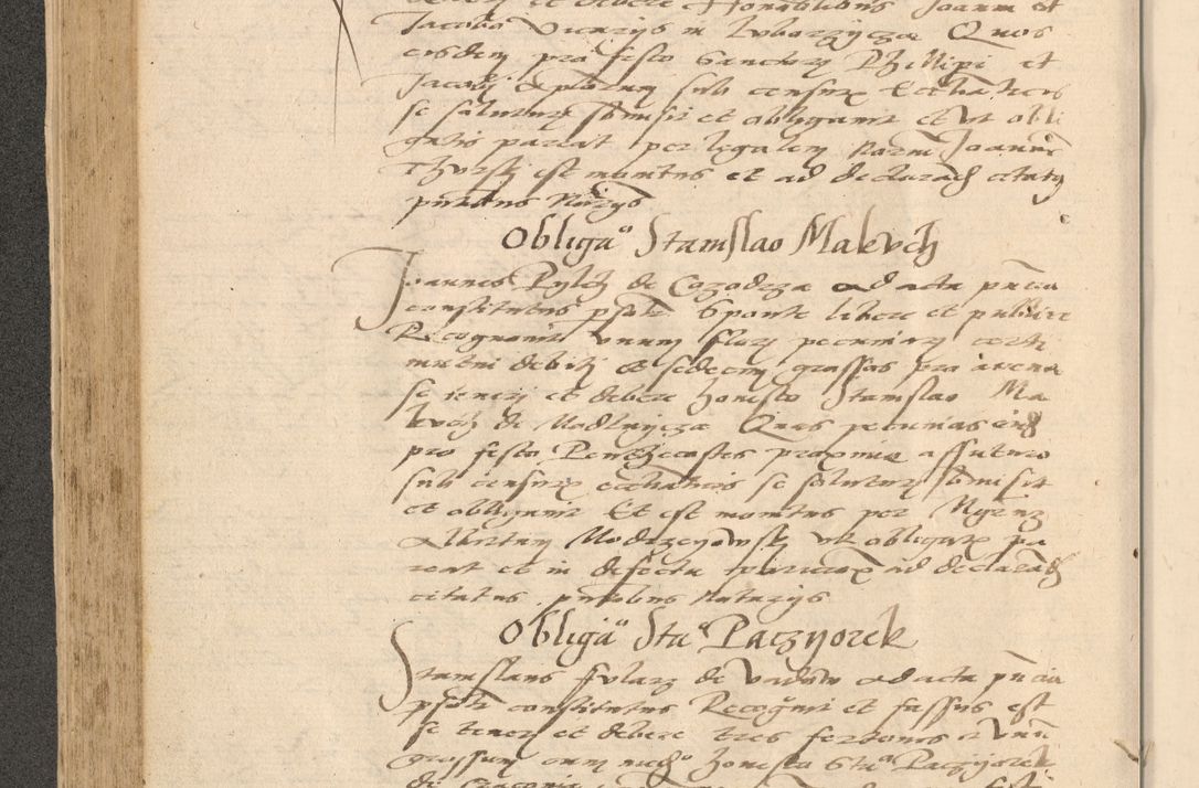 Zdjęcie nr 283 dla obiektu archiwalnego: Acta actorum causarum, sentenciarum et obligationum coram reverendo patre domino Thoma Roznowski canonico et reverendissimi in Christo patris et domini domini Patri Dei gratia Cracoviensis. Sabbato, 26 Octobris in ecclesiam suam solenniter recepti officialis generalis Cracoviensis dinita administratura, qua fungebatur post mortem reverendissimi olim felicis recordationis domini Joannis Choiecki episcopi Cracoviensis et Regni Polonie cancelarii anno presenti currenti videlicet 1538, die 11 Marcii Piotrcovie in comiciis celebratis circiter 23 horam defuncti sepulto corpore nona eiusdemque obsequiis X respective Aprilis peractis electo sub indictione XI, pontificatu vero sanctissimi in Christo patris et domini nostri domini Pauli divina providencia pape tercii foeliciter moderni, anno quarto, incepta felicibus auspiciis continuantur ordine processu infrascripto