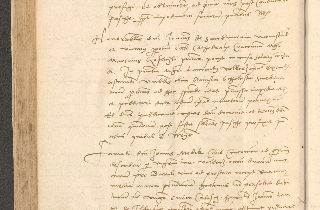 Zdjęcie nr 279 dla obiektu archiwalnego: Acta actorum causarum, sentenciarum et obligationum coram reverendo patre domino Thoma Roznowski canonico et reverendissimi in Christo patris et domini domini Patri Dei gratia Cracoviensis. Sabbato, 26 Octobris in ecclesiam suam solenniter recepti officialis generalis Cracoviensis dinita administratura, qua fungebatur post mortem reverendissimi olim felicis recordationis domini Joannis Choiecki episcopi Cracoviensis et Regni Polonie cancelarii anno presenti currenti videlicet 1538, die 11 Marcii Piotrcovie in comiciis celebratis circiter 23 horam defuncti sepulto corpore nona eiusdemque obsequiis X respective Aprilis peractis electo sub indictione XI, pontificatu vero sanctissimi in Christo patris et domini nostri domini Pauli divina providencia pape tercii foeliciter moderni, anno quarto, incepta felicibus auspiciis continuantur ordine processu infrascripto