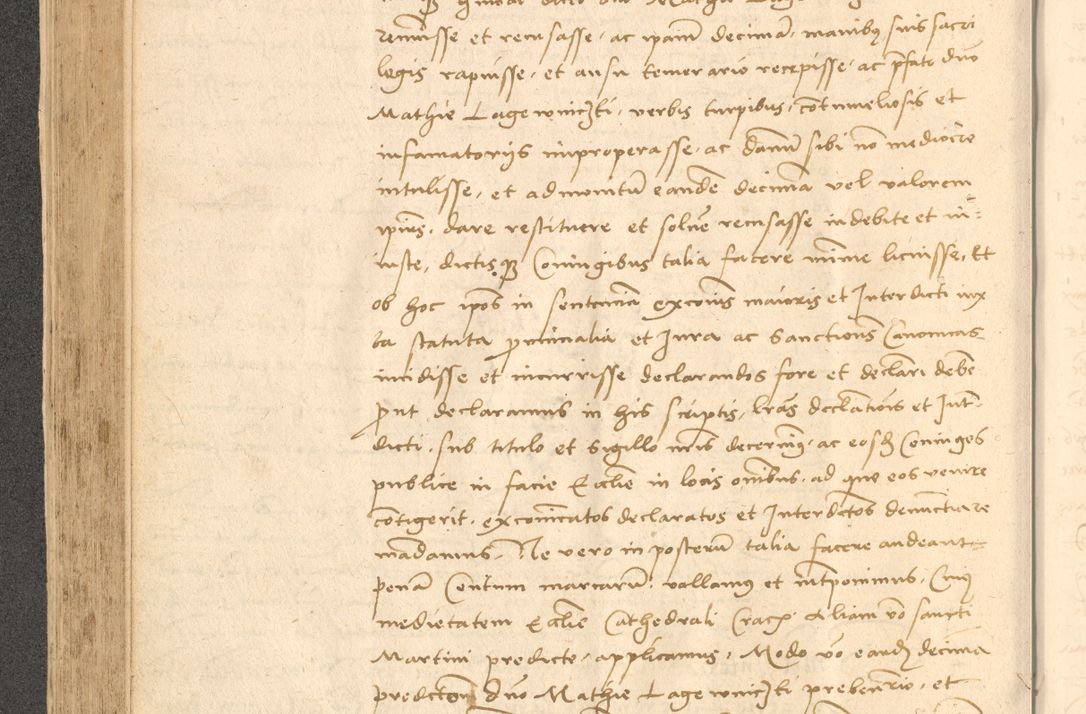 Zdjęcie nr 277 dla obiektu archiwalnego: Acta actorum causarum, sentenciarum et obligationum coram reverendo patre domino Thoma Roznowski canonico et reverendissimi in Christo patris et domini domini Patri Dei gratia Cracoviensis. Sabbato, 26 Octobris in ecclesiam suam solenniter recepti officialis generalis Cracoviensis dinita administratura, qua fungebatur post mortem reverendissimi olim felicis recordationis domini Joannis Choiecki episcopi Cracoviensis et Regni Polonie cancelarii anno presenti currenti videlicet 1538, die 11 Marcii Piotrcovie in comiciis celebratis circiter 23 horam defuncti sepulto corpore nona eiusdemque obsequiis X respective Aprilis peractis electo sub indictione XI, pontificatu vero sanctissimi in Christo patris et domini nostri domini Pauli divina providencia pape tercii foeliciter moderni, anno quarto, incepta felicibus auspiciis continuantur ordine processu infrascripto