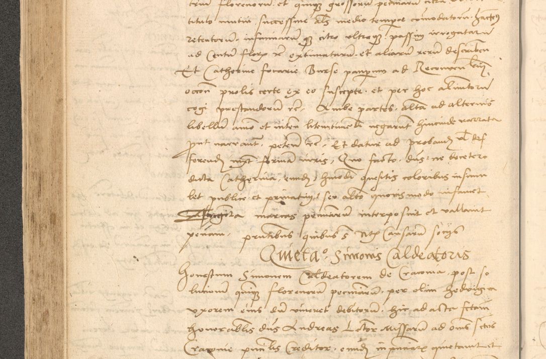 Zdjęcie nr 275 dla obiektu archiwalnego: Acta actorum causarum, sentenciarum et obligationum coram reverendo patre domino Thoma Roznowski canonico et reverendissimi in Christo patris et domini domini Patri Dei gratia Cracoviensis. Sabbato, 26 Octobris in ecclesiam suam solenniter recepti officialis generalis Cracoviensis dinita administratura, qua fungebatur post mortem reverendissimi olim felicis recordationis domini Joannis Choiecki episcopi Cracoviensis et Regni Polonie cancelarii anno presenti currenti videlicet 1538, die 11 Marcii Piotrcovie in comiciis celebratis circiter 23 horam defuncti sepulto corpore nona eiusdemque obsequiis X respective Aprilis peractis electo sub indictione XI, pontificatu vero sanctissimi in Christo patris et domini nostri domini Pauli divina providencia pape tercii foeliciter moderni, anno quarto, incepta felicibus auspiciis continuantur ordine processu infrascripto