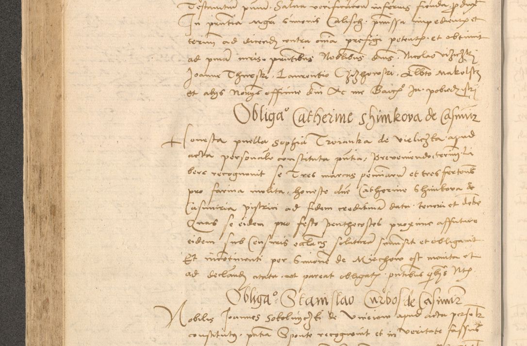 Zdjęcie nr 267 dla obiektu archiwalnego: Acta actorum causarum, sentenciarum et obligationum coram reverendo patre domino Thoma Roznowski canonico et reverendissimi in Christo patris et domini domini Patri Dei gratia Cracoviensis. Sabbato, 26 Octobris in ecclesiam suam solenniter recepti officialis generalis Cracoviensis dinita administratura, qua fungebatur post mortem reverendissimi olim felicis recordationis domini Joannis Choiecki episcopi Cracoviensis et Regni Polonie cancelarii anno presenti currenti videlicet 1538, die 11 Marcii Piotrcovie in comiciis celebratis circiter 23 horam defuncti sepulto corpore nona eiusdemque obsequiis X respective Aprilis peractis electo sub indictione XI, pontificatu vero sanctissimi in Christo patris et domini nostri domini Pauli divina providencia pape tercii foeliciter moderni, anno quarto, incepta felicibus auspiciis continuantur ordine processu infrascripto
