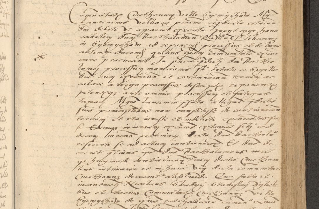Zdjęcie nr 266 dla obiektu archiwalnego: Acta actorum causarum, sentenciarum et obligationum coram reverendo patre domino Thoma Roznowski canonico et reverendissimi in Christo patris et domini domini Patri Dei gratia Cracoviensis. Sabbato, 26 Octobris in ecclesiam suam solenniter recepti officialis generalis Cracoviensis dinita administratura, qua fungebatur post mortem reverendissimi olim felicis recordationis domini Joannis Choiecki episcopi Cracoviensis et Regni Polonie cancelarii anno presenti currenti videlicet 1538, die 11 Marcii Piotrcovie in comiciis celebratis circiter 23 horam defuncti sepulto corpore nona eiusdemque obsequiis X respective Aprilis peractis electo sub indictione XI, pontificatu vero sanctissimi in Christo patris et domini nostri domini Pauli divina providencia pape tercii foeliciter moderni, anno quarto, incepta felicibus auspiciis continuantur ordine processu infrascripto