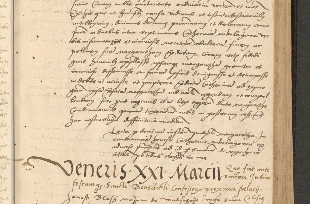 Zdjęcie nr 262 dla obiektu archiwalnego: Acta actorum causarum, sentenciarum et obligationum coram reverendo patre domino Thoma Roznowski canonico et reverendissimi in Christo patris et domini domini Patri Dei gratia Cracoviensis. Sabbato, 26 Octobris in ecclesiam suam solenniter recepti officialis generalis Cracoviensis dinita administratura, qua fungebatur post mortem reverendissimi olim felicis recordationis domini Joannis Choiecki episcopi Cracoviensis et Regni Polonie cancelarii anno presenti currenti videlicet 1538, die 11 Marcii Piotrcovie in comiciis celebratis circiter 23 horam defuncti sepulto corpore nona eiusdemque obsequiis X respective Aprilis peractis electo sub indictione XI, pontificatu vero sanctissimi in Christo patris et domini nostri domini Pauli divina providencia pape tercii foeliciter moderni, anno quarto, incepta felicibus auspiciis continuantur ordine processu infrascripto