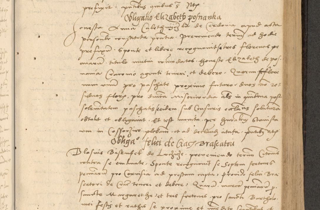 Zdjęcie nr 256 dla obiektu archiwalnego: Acta actorum causarum, sentenciarum et obligationum coram reverendo patre domino Thoma Roznowski canonico et reverendissimi in Christo patris et domini domini Patri Dei gratia Cracoviensis. Sabbato, 26 Octobris in ecclesiam suam solenniter recepti officialis generalis Cracoviensis dinita administratura, qua fungebatur post mortem reverendissimi olim felicis recordationis domini Joannis Choiecki episcopi Cracoviensis et Regni Polonie cancelarii anno presenti currenti videlicet 1538, die 11 Marcii Piotrcovie in comiciis celebratis circiter 23 horam defuncti sepulto corpore nona eiusdemque obsequiis X respective Aprilis peractis electo sub indictione XI, pontificatu vero sanctissimi in Christo patris et domini nostri domini Pauli divina providencia pape tercii foeliciter moderni, anno quarto, incepta felicibus auspiciis continuantur ordine processu infrascripto