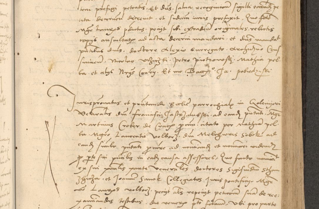 Zdjęcie nr 248 dla obiektu archiwalnego: Acta actorum causarum, sentenciarum et obligationum coram reverendo patre domino Thoma Roznowski canonico et reverendissimi in Christo patris et domini domini Patri Dei gratia Cracoviensis. Sabbato, 26 Octobris in ecclesiam suam solenniter recepti officialis generalis Cracoviensis dinita administratura, qua fungebatur post mortem reverendissimi olim felicis recordationis domini Joannis Choiecki episcopi Cracoviensis et Regni Polonie cancelarii anno presenti currenti videlicet 1538, die 11 Marcii Piotrcovie in comiciis celebratis circiter 23 horam defuncti sepulto corpore nona eiusdemque obsequiis X respective Aprilis peractis electo sub indictione XI, pontificatu vero sanctissimi in Christo patris et domini nostri domini Pauli divina providencia pape tercii foeliciter moderni, anno quarto, incepta felicibus auspiciis continuantur ordine processu infrascripto