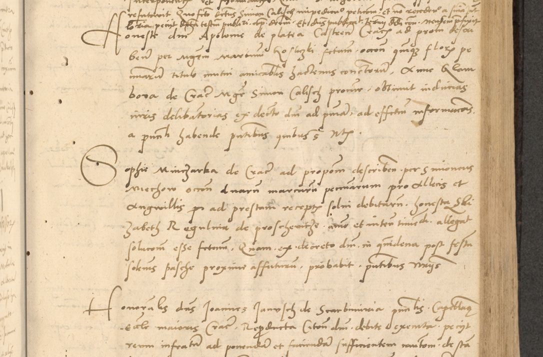 Zdjęcie nr 242 dla obiektu archiwalnego: Acta actorum causarum, sentenciarum et obligationum coram reverendo patre domino Thoma Roznowski canonico et reverendissimi in Christo patris et domini domini Patri Dei gratia Cracoviensis. Sabbato, 26 Octobris in ecclesiam suam solenniter recepti officialis generalis Cracoviensis dinita administratura, qua fungebatur post mortem reverendissimi olim felicis recordationis domini Joannis Choiecki episcopi Cracoviensis et Regni Polonie cancelarii anno presenti currenti videlicet 1538, die 11 Marcii Piotrcovie in comiciis celebratis circiter 23 horam defuncti sepulto corpore nona eiusdemque obsequiis X respective Aprilis peractis electo sub indictione XI, pontificatu vero sanctissimi in Christo patris et domini nostri domini Pauli divina providencia pape tercii foeliciter moderni, anno quarto, incepta felicibus auspiciis continuantur ordine processu infrascripto