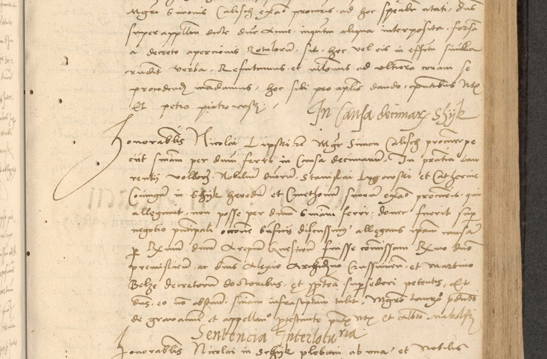 Zdjęcie nr 240 dla obiektu archiwalnego: Acta actorum causarum, sentenciarum et obligationum coram reverendo patre domino Thoma Roznowski canonico et reverendissimi in Christo patris et domini domini Patri Dei gratia Cracoviensis. Sabbato, 26 Octobris in ecclesiam suam solenniter recepti officialis generalis Cracoviensis dinita administratura, qua fungebatur post mortem reverendissimi olim felicis recordationis domini Joannis Choiecki episcopi Cracoviensis et Regni Polonie cancelarii anno presenti currenti videlicet 1538, die 11 Marcii Piotrcovie in comiciis celebratis circiter 23 horam defuncti sepulto corpore nona eiusdemque obsequiis X respective Aprilis peractis electo sub indictione XI, pontificatu vero sanctissimi in Christo patris et domini nostri domini Pauli divina providencia pape tercii foeliciter moderni, anno quarto, incepta felicibus auspiciis continuantur ordine processu infrascripto