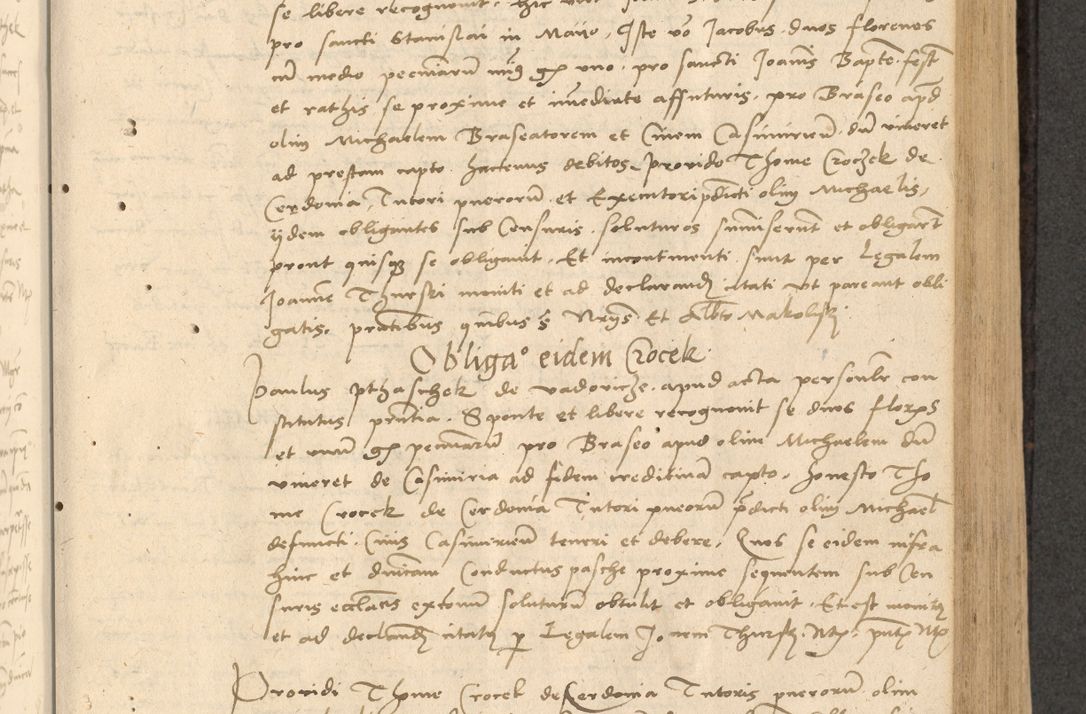Zdjęcie nr 234 dla obiektu archiwalnego: Acta actorum causarum, sentenciarum et obligationum coram reverendo patre domino Thoma Roznowski canonico et reverendissimi in Christo patris et domini domini Patri Dei gratia Cracoviensis. Sabbato, 26 Octobris in ecclesiam suam solenniter recepti officialis generalis Cracoviensis dinita administratura, qua fungebatur post mortem reverendissimi olim felicis recordationis domini Joannis Choiecki episcopi Cracoviensis et Regni Polonie cancelarii anno presenti currenti videlicet 1538, die 11 Marcii Piotrcovie in comiciis celebratis circiter 23 horam defuncti sepulto corpore nona eiusdemque obsequiis X respective Aprilis peractis electo sub indictione XI, pontificatu vero sanctissimi in Christo patris et domini nostri domini Pauli divina providencia pape tercii foeliciter moderni, anno quarto, incepta felicibus auspiciis continuantur ordine processu infrascripto