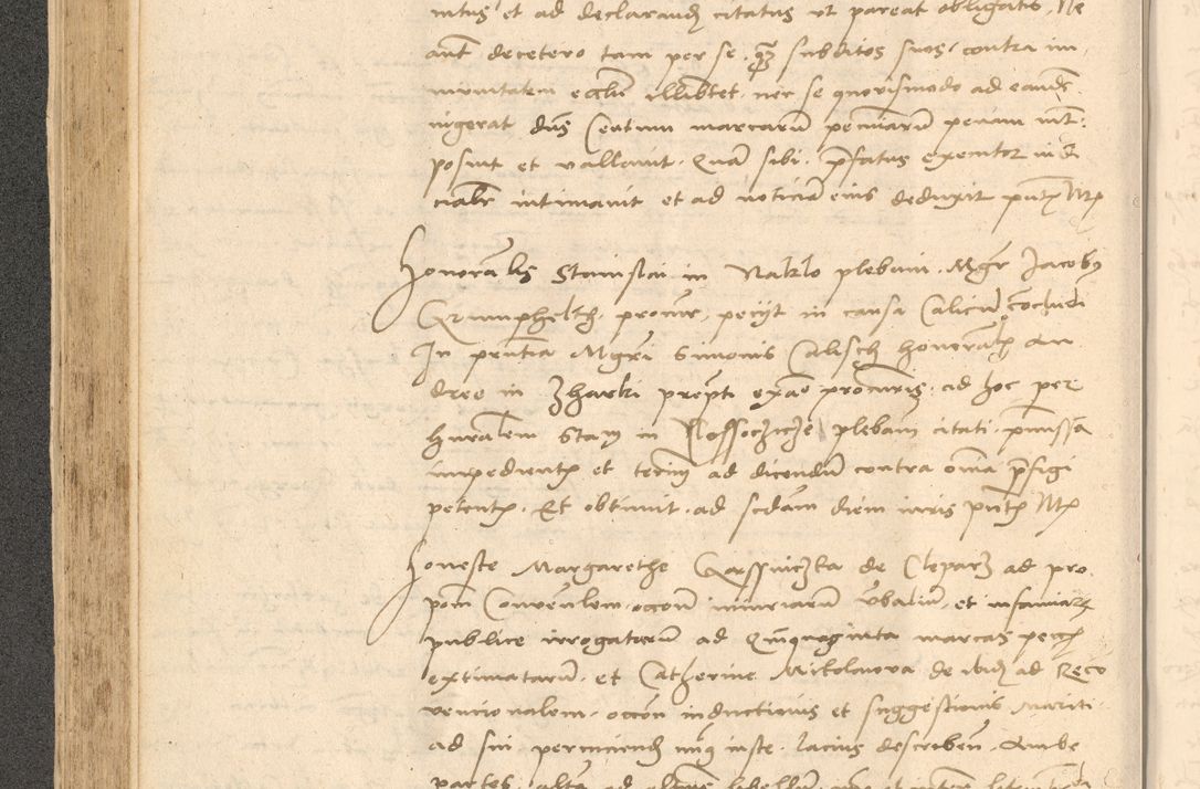Zdjęcie nr 227 dla obiektu archiwalnego: Acta actorum causarum, sentenciarum et obligationum coram reverendo patre domino Thoma Roznowski canonico et reverendissimi in Christo patris et domini domini Patri Dei gratia Cracoviensis. Sabbato, 26 Octobris in ecclesiam suam solenniter recepti officialis generalis Cracoviensis dinita administratura, qua fungebatur post mortem reverendissimi olim felicis recordationis domini Joannis Choiecki episcopi Cracoviensis et Regni Polonie cancelarii anno presenti currenti videlicet 1538, die 11 Marcii Piotrcovie in comiciis celebratis circiter 23 horam defuncti sepulto corpore nona eiusdemque obsequiis X respective Aprilis peractis electo sub indictione XI, pontificatu vero sanctissimi in Christo patris et domini nostri domini Pauli divina providencia pape tercii foeliciter moderni, anno quarto, incepta felicibus auspiciis continuantur ordine processu infrascripto