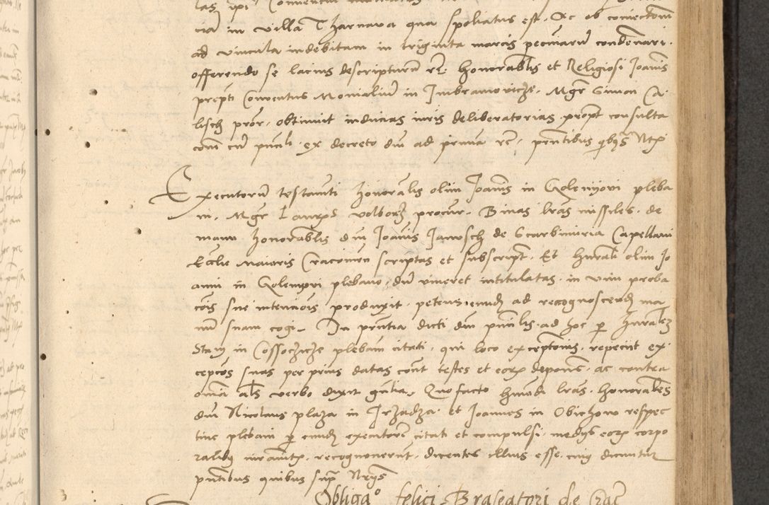 Zdjęcie nr 228 dla obiektu archiwalnego: Acta actorum causarum, sentenciarum et obligationum coram reverendo patre domino Thoma Roznowski canonico et reverendissimi in Christo patris et domini domini Patri Dei gratia Cracoviensis. Sabbato, 26 Octobris in ecclesiam suam solenniter recepti officialis generalis Cracoviensis dinita administratura, qua fungebatur post mortem reverendissimi olim felicis recordationis domini Joannis Choiecki episcopi Cracoviensis et Regni Polonie cancelarii anno presenti currenti videlicet 1538, die 11 Marcii Piotrcovie in comiciis celebratis circiter 23 horam defuncti sepulto corpore nona eiusdemque obsequiis X respective Aprilis peractis electo sub indictione XI, pontificatu vero sanctissimi in Christo patris et domini nostri domini Pauli divina providencia pape tercii foeliciter moderni, anno quarto, incepta felicibus auspiciis continuantur ordine processu infrascripto