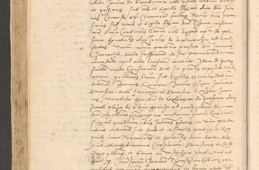 Zdjęcie nr 225 dla obiektu archiwalnego: Acta actorum causarum, sentenciarum et obligationum coram reverendo patre domino Thoma Roznowski canonico et reverendissimi in Christo patris et domini domini Patri Dei gratia Cracoviensis. Sabbato, 26 Octobris in ecclesiam suam solenniter recepti officialis generalis Cracoviensis dinita administratura, qua fungebatur post mortem reverendissimi olim felicis recordationis domini Joannis Choiecki episcopi Cracoviensis et Regni Polonie cancelarii anno presenti currenti videlicet 1538, die 11 Marcii Piotrcovie in comiciis celebratis circiter 23 horam defuncti sepulto corpore nona eiusdemque obsequiis X respective Aprilis peractis electo sub indictione XI, pontificatu vero sanctissimi in Christo patris et domini nostri domini Pauli divina providencia pape tercii foeliciter moderni, anno quarto, incepta felicibus auspiciis continuantur ordine processu infrascripto