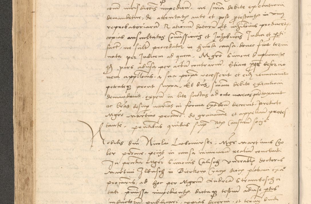 Zdjęcie nr 217 dla obiektu archiwalnego: Acta actorum causarum, sentenciarum et obligationum coram reverendo patre domino Thoma Roznowski canonico et reverendissimi in Christo patris et domini domini Patri Dei gratia Cracoviensis. Sabbato, 26 Octobris in ecclesiam suam solenniter recepti officialis generalis Cracoviensis dinita administratura, qua fungebatur post mortem reverendissimi olim felicis recordationis domini Joannis Choiecki episcopi Cracoviensis et Regni Polonie cancelarii anno presenti currenti videlicet 1538, die 11 Marcii Piotrcovie in comiciis celebratis circiter 23 horam defuncti sepulto corpore nona eiusdemque obsequiis X respective Aprilis peractis electo sub indictione XI, pontificatu vero sanctissimi in Christo patris et domini nostri domini Pauli divina providencia pape tercii foeliciter moderni, anno quarto, incepta felicibus auspiciis continuantur ordine processu infrascripto