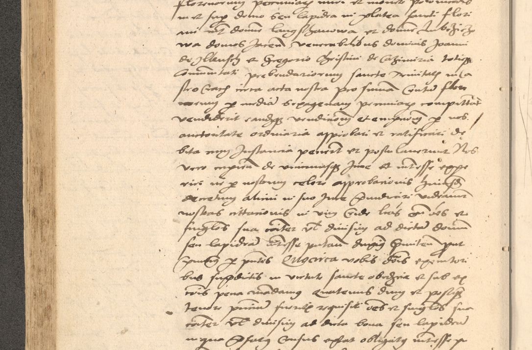 Zdjęcie nr 203 dla obiektu archiwalnego: Acta actorum causarum, sentenciarum et obligationum coram reverendo patre domino Thoma Roznowski canonico et reverendissimi in Christo patris et domini domini Patri Dei gratia Cracoviensis. Sabbato, 26 Octobris in ecclesiam suam solenniter recepti officialis generalis Cracoviensis dinita administratura, qua fungebatur post mortem reverendissimi olim felicis recordationis domini Joannis Choiecki episcopi Cracoviensis et Regni Polonie cancelarii anno presenti currenti videlicet 1538, die 11 Marcii Piotrcovie in comiciis celebratis circiter 23 horam defuncti sepulto corpore nona eiusdemque obsequiis X respective Aprilis peractis electo sub indictione XI, pontificatu vero sanctissimi in Christo patris et domini nostri domini Pauli divina providencia pape tercii foeliciter moderni, anno quarto, incepta felicibus auspiciis continuantur ordine processu infrascripto