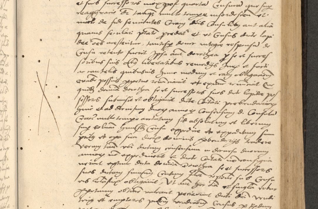 Zdjęcie nr 202 dla obiektu archiwalnego: Acta actorum causarum, sentenciarum et obligationum coram reverendo patre domino Thoma Roznowski canonico et reverendissimi in Christo patris et domini domini Patri Dei gratia Cracoviensis. Sabbato, 26 Octobris in ecclesiam suam solenniter recepti officialis generalis Cracoviensis dinita administratura, qua fungebatur post mortem reverendissimi olim felicis recordationis domini Joannis Choiecki episcopi Cracoviensis et Regni Polonie cancelarii anno presenti currenti videlicet 1538, die 11 Marcii Piotrcovie in comiciis celebratis circiter 23 horam defuncti sepulto corpore nona eiusdemque obsequiis X respective Aprilis peractis electo sub indictione XI, pontificatu vero sanctissimi in Christo patris et domini nostri domini Pauli divina providencia pape tercii foeliciter moderni, anno quarto, incepta felicibus auspiciis continuantur ordine processu infrascripto