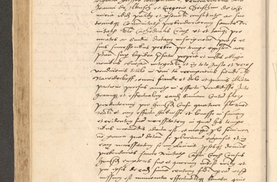 Zdjęcie nr 199 dla obiektu archiwalnego: Acta actorum causarum, sentenciarum et obligationum coram reverendo patre domino Thoma Roznowski canonico et reverendissimi in Christo patris et domini domini Patri Dei gratia Cracoviensis. Sabbato, 26 Octobris in ecclesiam suam solenniter recepti officialis generalis Cracoviensis dinita administratura, qua fungebatur post mortem reverendissimi olim felicis recordationis domini Joannis Choiecki episcopi Cracoviensis et Regni Polonie cancelarii anno presenti currenti videlicet 1538, die 11 Marcii Piotrcovie in comiciis celebratis circiter 23 horam defuncti sepulto corpore nona eiusdemque obsequiis X respective Aprilis peractis electo sub indictione XI, pontificatu vero sanctissimi in Christo patris et domini nostri domini Pauli divina providencia pape tercii foeliciter moderni, anno quarto, incepta felicibus auspiciis continuantur ordine processu infrascripto