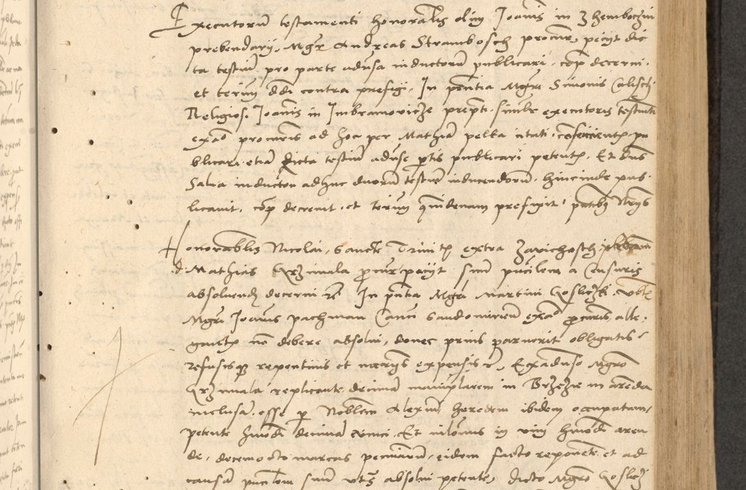 Zdjęcie nr 188 dla obiektu archiwalnego: Acta actorum causarum, sentenciarum et obligationum coram reverendo patre domino Thoma Roznowski canonico et reverendissimi in Christo patris et domini domini Patri Dei gratia Cracoviensis. Sabbato, 26 Octobris in ecclesiam suam solenniter recepti officialis generalis Cracoviensis dinita administratura, qua fungebatur post mortem reverendissimi olim felicis recordationis domini Joannis Choiecki episcopi Cracoviensis et Regni Polonie cancelarii anno presenti currenti videlicet 1538, die 11 Marcii Piotrcovie in comiciis celebratis circiter 23 horam defuncti sepulto corpore nona eiusdemque obsequiis X respective Aprilis peractis electo sub indictione XI, pontificatu vero sanctissimi in Christo patris et domini nostri domini Pauli divina providencia pape tercii foeliciter moderni, anno quarto, incepta felicibus auspiciis continuantur ordine processu infrascripto