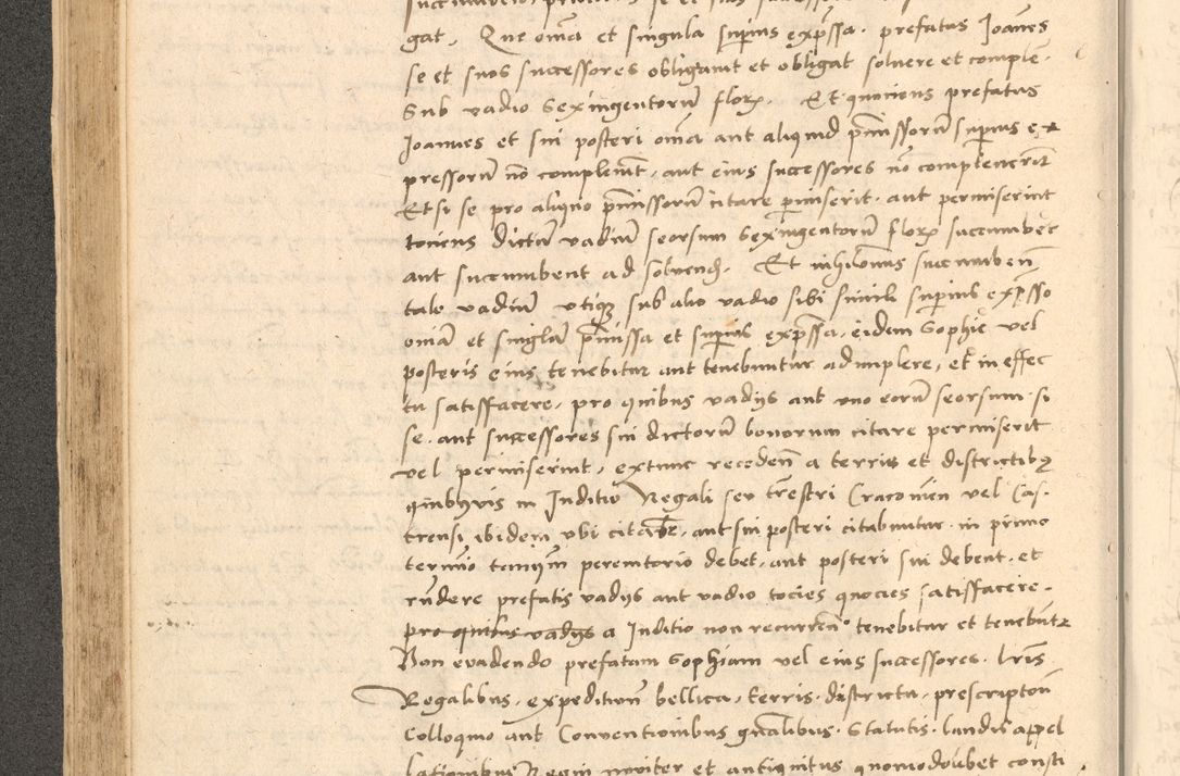 Zdjęcie nr 183 dla obiektu archiwalnego: Acta actorum causarum, sentenciarum et obligationum coram reverendo patre domino Thoma Roznowski canonico et reverendissimi in Christo patris et domini domini Patri Dei gratia Cracoviensis. Sabbato, 26 Octobris in ecclesiam suam solenniter recepti officialis generalis Cracoviensis dinita administratura, qua fungebatur post mortem reverendissimi olim felicis recordationis domini Joannis Choiecki episcopi Cracoviensis et Regni Polonie cancelarii anno presenti currenti videlicet 1538, die 11 Marcii Piotrcovie in comiciis celebratis circiter 23 horam defuncti sepulto corpore nona eiusdemque obsequiis X respective Aprilis peractis electo sub indictione XI, pontificatu vero sanctissimi in Christo patris et domini nostri domini Pauli divina providencia pape tercii foeliciter moderni, anno quarto, incepta felicibus auspiciis continuantur ordine processu infrascripto
