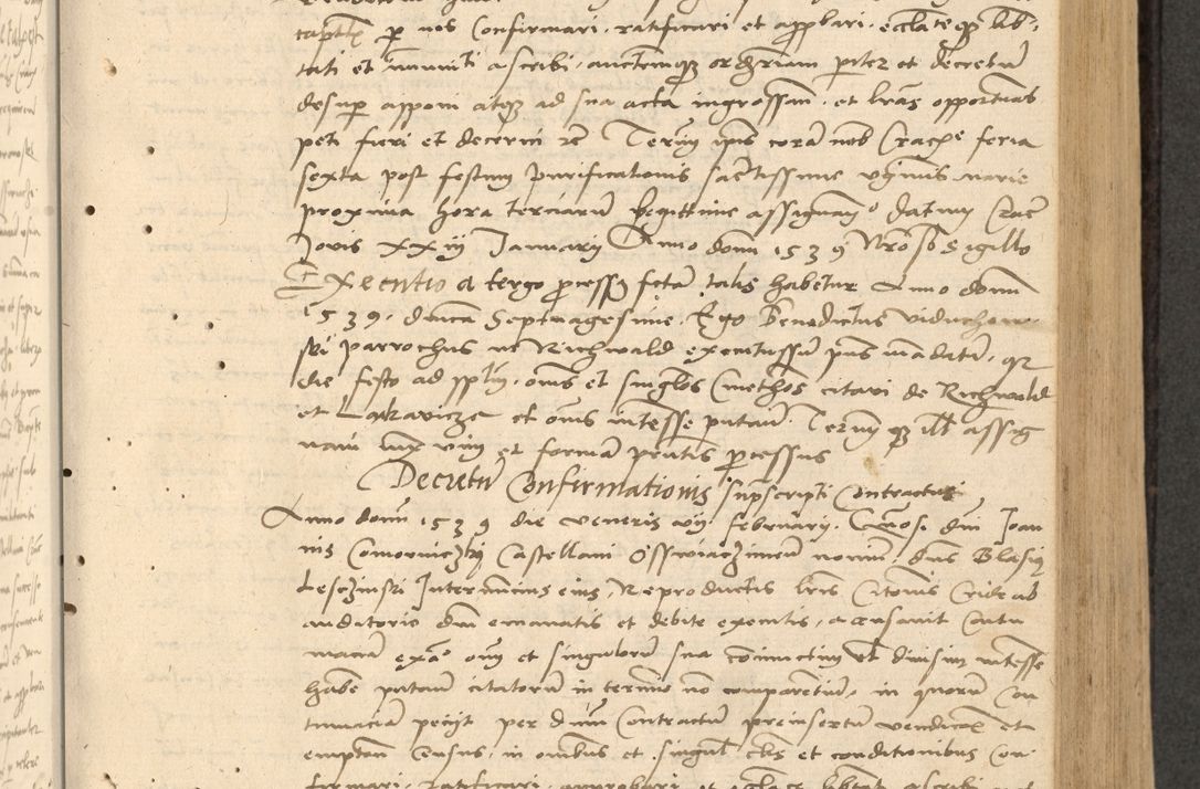 Zdjęcie nr 180 dla obiektu archiwalnego: Acta actorum causarum, sentenciarum et obligationum coram reverendo patre domino Thoma Roznowski canonico et reverendissimi in Christo patris et domini domini Patri Dei gratia Cracoviensis. Sabbato, 26 Octobris in ecclesiam suam solenniter recepti officialis generalis Cracoviensis dinita administratura, qua fungebatur post mortem reverendissimi olim felicis recordationis domini Joannis Choiecki episcopi Cracoviensis et Regni Polonie cancelarii anno presenti currenti videlicet 1538, die 11 Marcii Piotrcovie in comiciis celebratis circiter 23 horam defuncti sepulto corpore nona eiusdemque obsequiis X respective Aprilis peractis electo sub indictione XI, pontificatu vero sanctissimi in Christo patris et domini nostri domini Pauli divina providencia pape tercii foeliciter moderni, anno quarto, incepta felicibus auspiciis continuantur ordine processu infrascripto