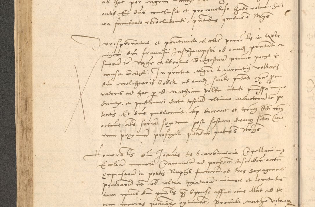 Zdjęcie nr 175 dla obiektu archiwalnego: Acta actorum causarum, sentenciarum et obligationum coram reverendo patre domino Thoma Roznowski canonico et reverendissimi in Christo patris et domini domini Patri Dei gratia Cracoviensis. Sabbato, 26 Octobris in ecclesiam suam solenniter recepti officialis generalis Cracoviensis dinita administratura, qua fungebatur post mortem reverendissimi olim felicis recordationis domini Joannis Choiecki episcopi Cracoviensis et Regni Polonie cancelarii anno presenti currenti videlicet 1538, die 11 Marcii Piotrcovie in comiciis celebratis circiter 23 horam defuncti sepulto corpore nona eiusdemque obsequiis X respective Aprilis peractis electo sub indictione XI, pontificatu vero sanctissimi in Christo patris et domini nostri domini Pauli divina providencia pape tercii foeliciter moderni, anno quarto, incepta felicibus auspiciis continuantur ordine processu infrascripto